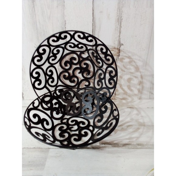 Beautiful Decorative Black Baskets Set Of 2 Heavy Duty Multi-use - Picture 14 of 16
